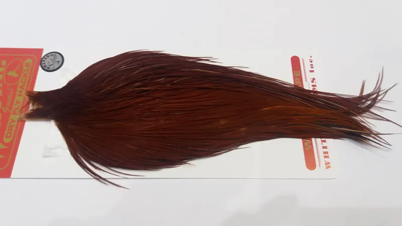 Whiting Silver Grade Dry Fly Rooster Cape in Natural Brown A-5